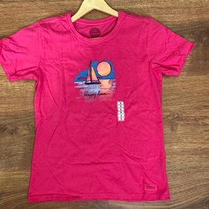 Life is Good women’s Crusher Tee “Happy Hour”, size small